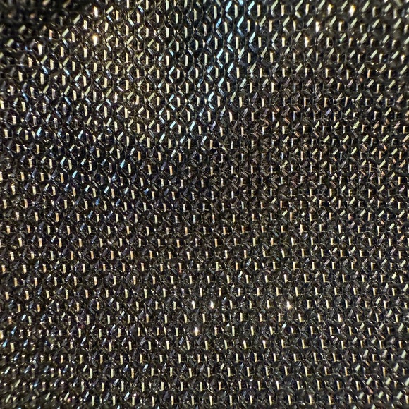 Olga Berg Clutch Silver Chain Metal Evening Cocktail East West Shoulder Bag NWOT - Picture 12 of 16